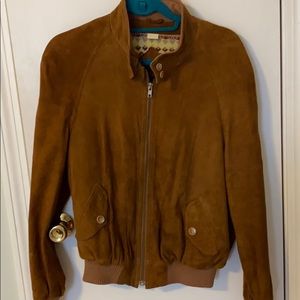 Vintage 80s Abercrombie suede bomber jacket small